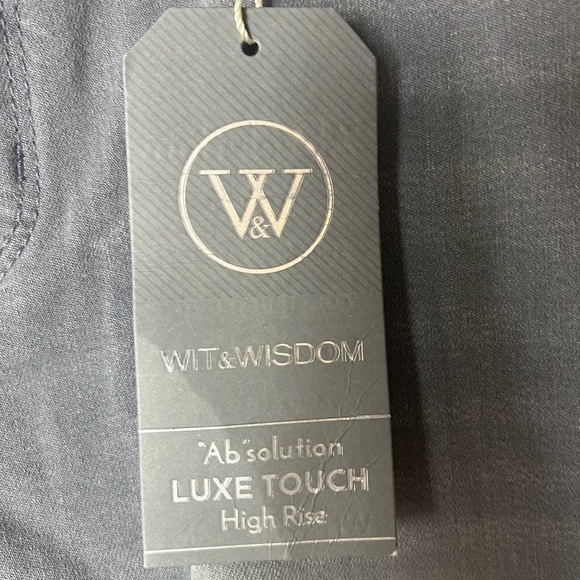 #30 Wit & Wisdom Lux Touch High Rise Gray Rhinestones Ab Solution’s Jeans - Picture 7 of 10